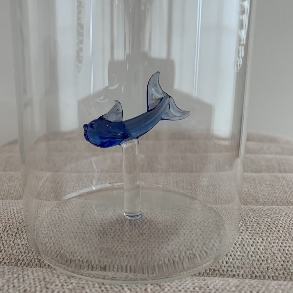 Casarialto Little Blue Fish Pitcher Handemade In Italy - Picture 3 of 10